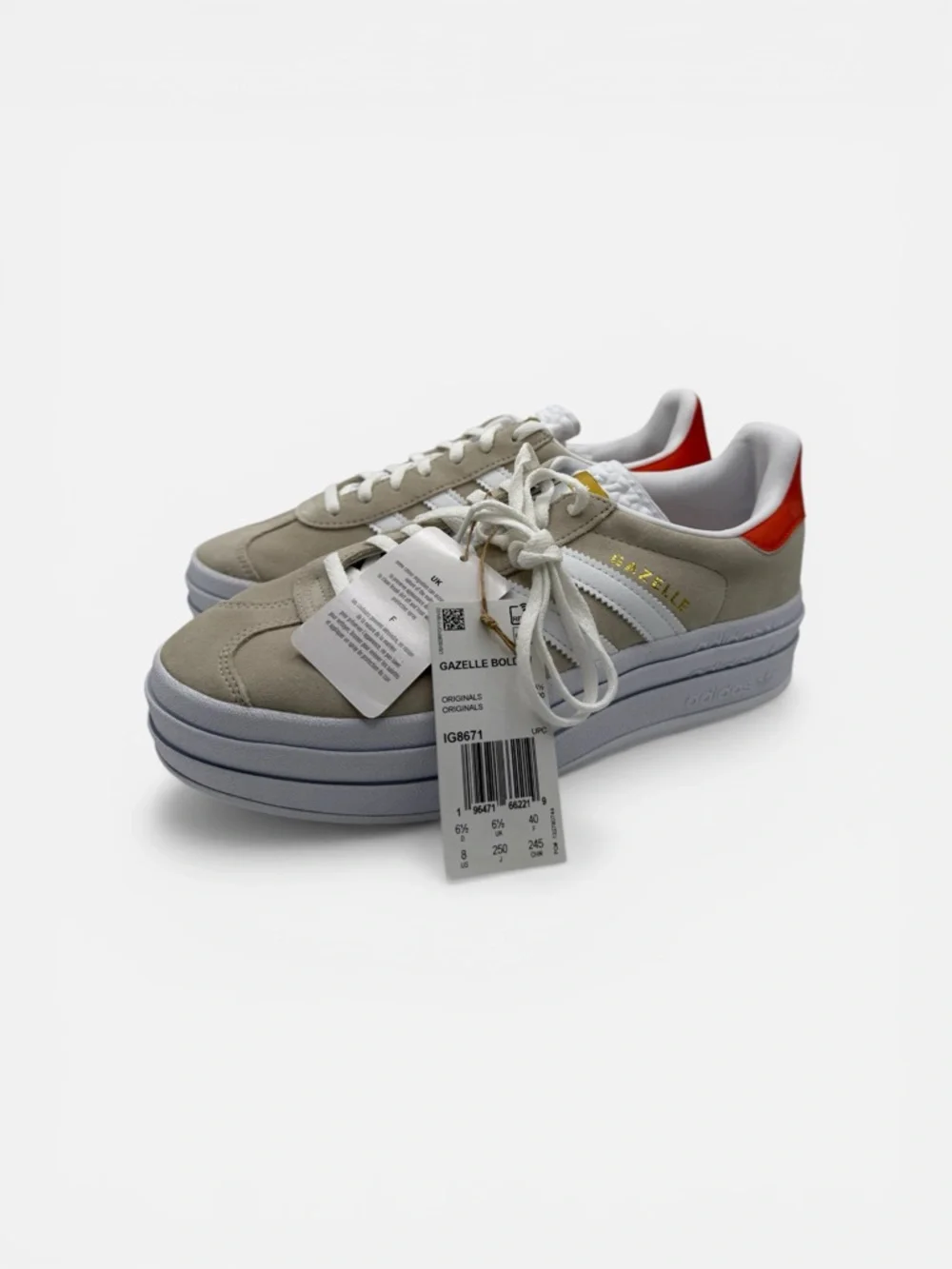 adidas Gazelle Bold women’s sneaker - wonder beige/collegiate orange - Picture 7 of 7